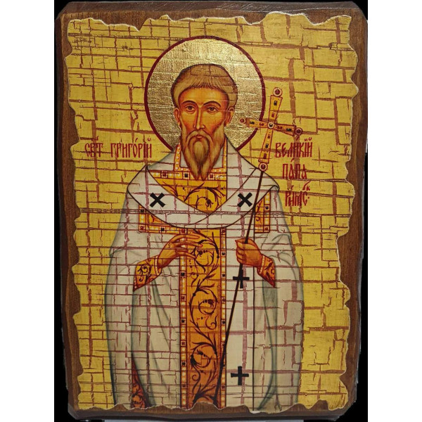  Икона ГРИГОРИЙ СВЯТИТЕЛЬ ДВОЕСЛОВ