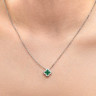  Срібна каблучка в стилі Van Cleef малахіт